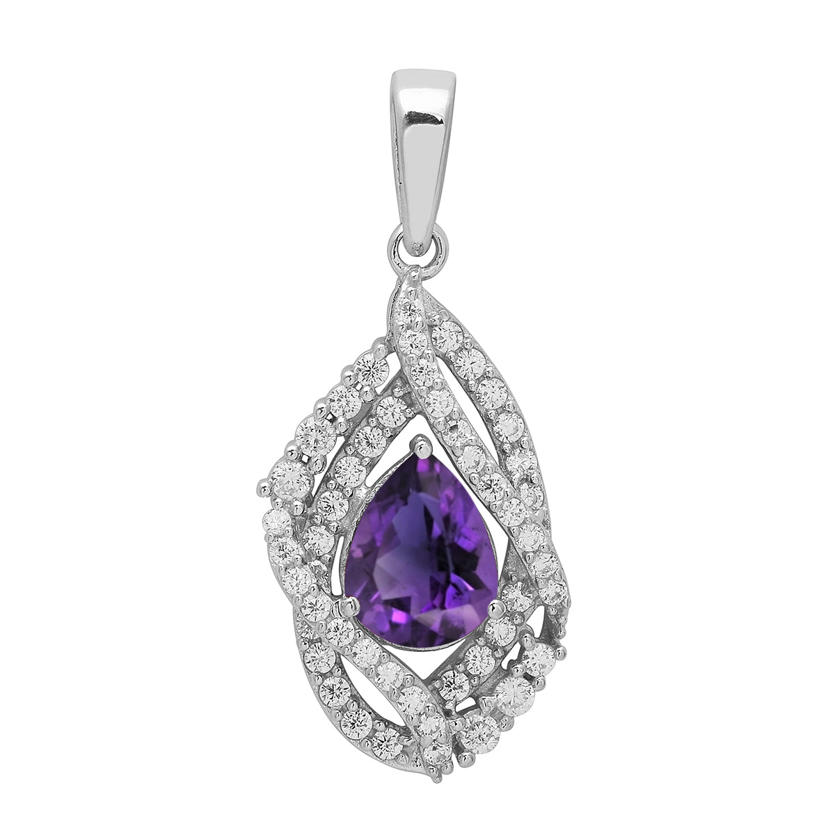 Ciondolo con pietre preziose multi-scelta Solitaire Accents
