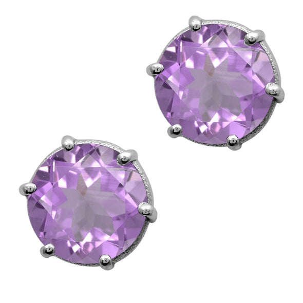 6-Prong Multi Choice Gemstone 925 Sterling Silver Earring