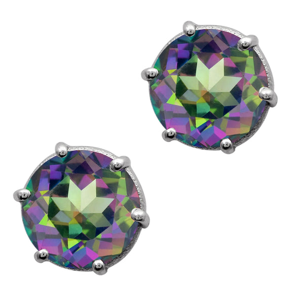 6-Prong Multi Choice Gemstone 925 Sterling Silver Earring