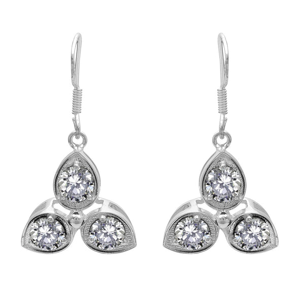 Art Noveu Multi Choice Gemstone Dangle 925 Sterling Silver Earring
