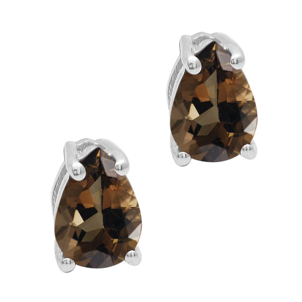 Pear Cut Multi Choice Gemstone Tiny Stud 925 Sterling Silver Earring
