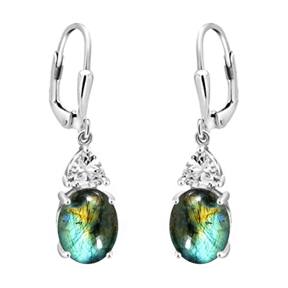 Solitaire Accents Multi Choice Gemstone 925 Sterling Silver Earring