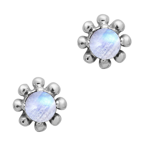 Tiny Stud Multi Choice Gemstone 925 Sterling Silver Earring