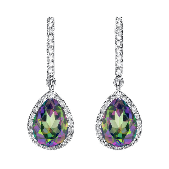 Solitaire Accents Multi Choice Gemstone 925 Sterling Silver Earring
