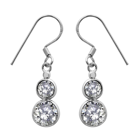 Two Stone Drop Multi Choice Gemstone 925 Sterling Silver Earring