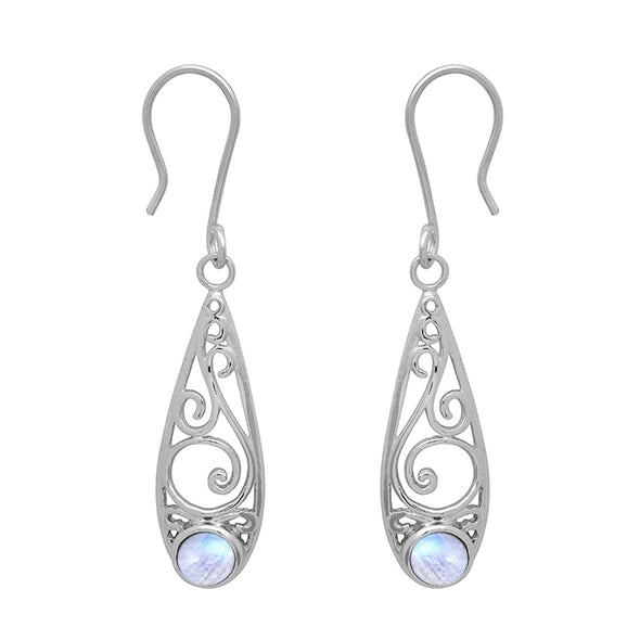 Floral Round Multi Choice Gemstone 925 Sterling Silver Earring