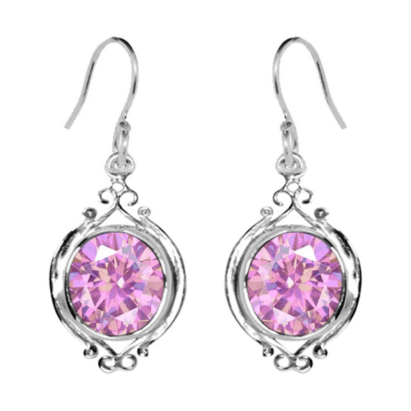 Art Noveu Victorian Design Multi Choice Gemstone 925 Sterling Silver Earring