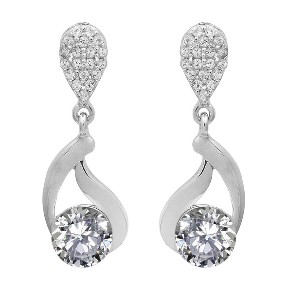 Art Deco Round Multi Choice Gemstone 925 Sterling Silver Earring