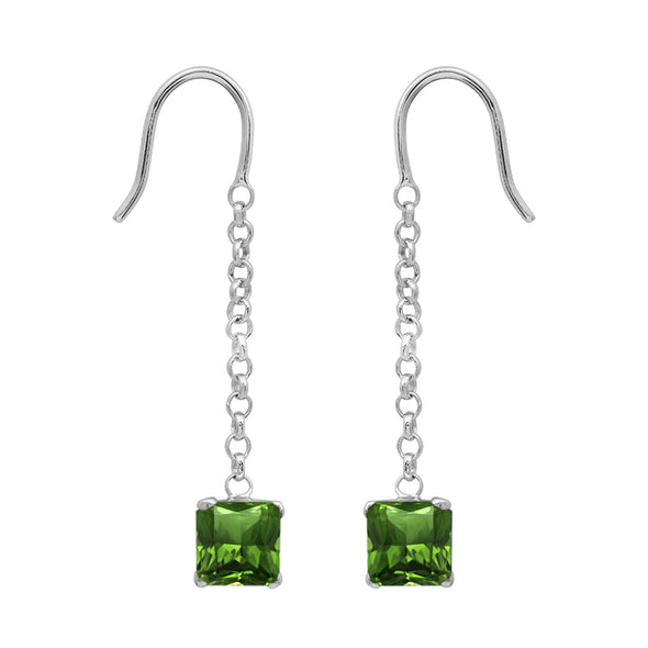 Tiny Stud Square Multi Choice Gemstone 925 Sterling Silver Earring