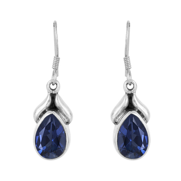 Solitaire Pear Multi Choice Gemstone 925 Sterling Silver Earring
