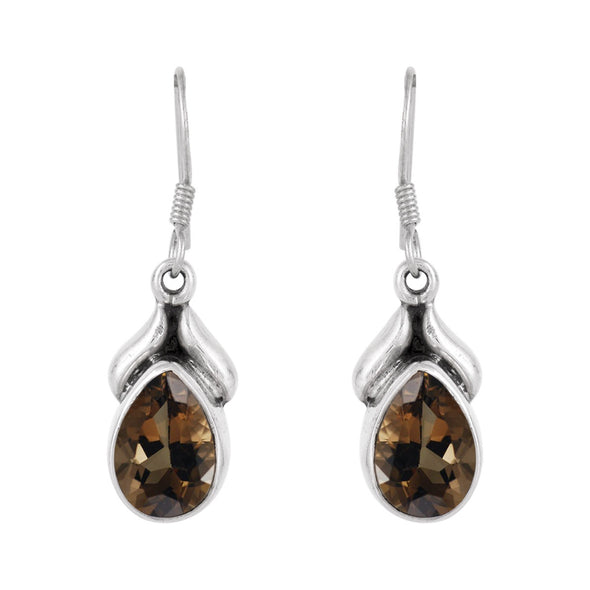 Solitaire Pear Multi Choice Gemstone 925 Sterling Silver Earring