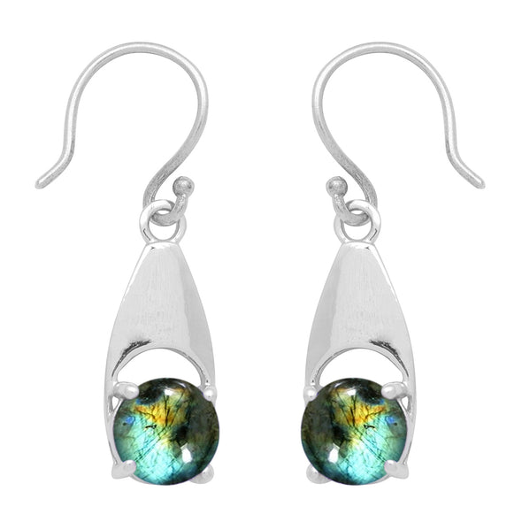 Cluster Cut Round Multi Choice Gemstone 925 Sterling Silver Earring