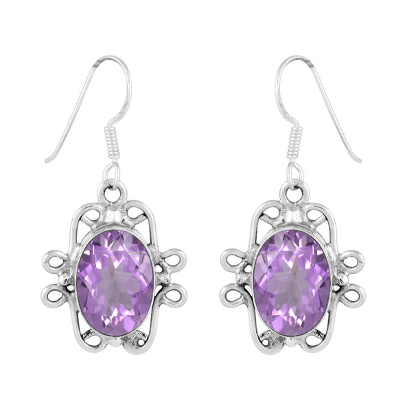 Solitaire Oval Drop Multi Choice Gemstone 925 Sterling Silver Earring