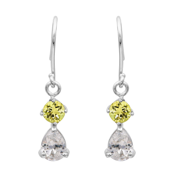 Pear & Round Multi Choice Gemstone 925 Sterling Silver Earring