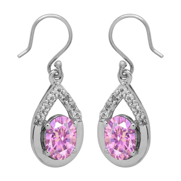 Solitaire Oval Multi Choice Gemstone 925 Sterling Silver Earring