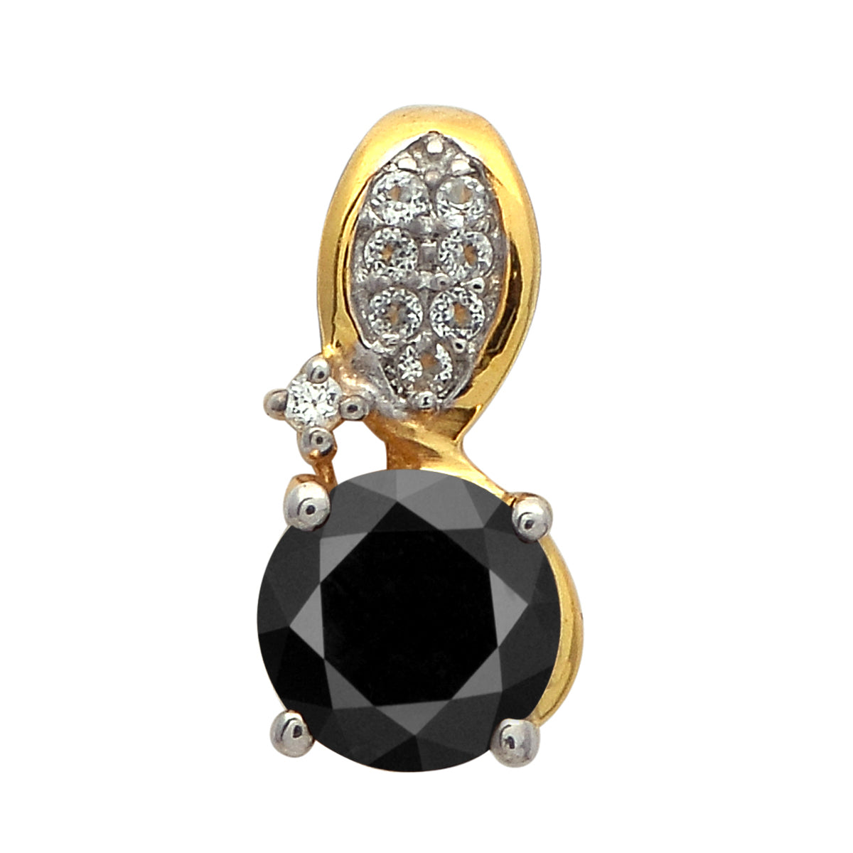 Multi Stone Round Solitaire Pendant - Sterling Silver