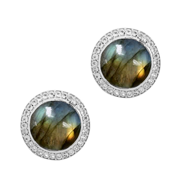 Solitaire Accents Oval Multi Choice Gemstone 925 Sterling Silver Earring