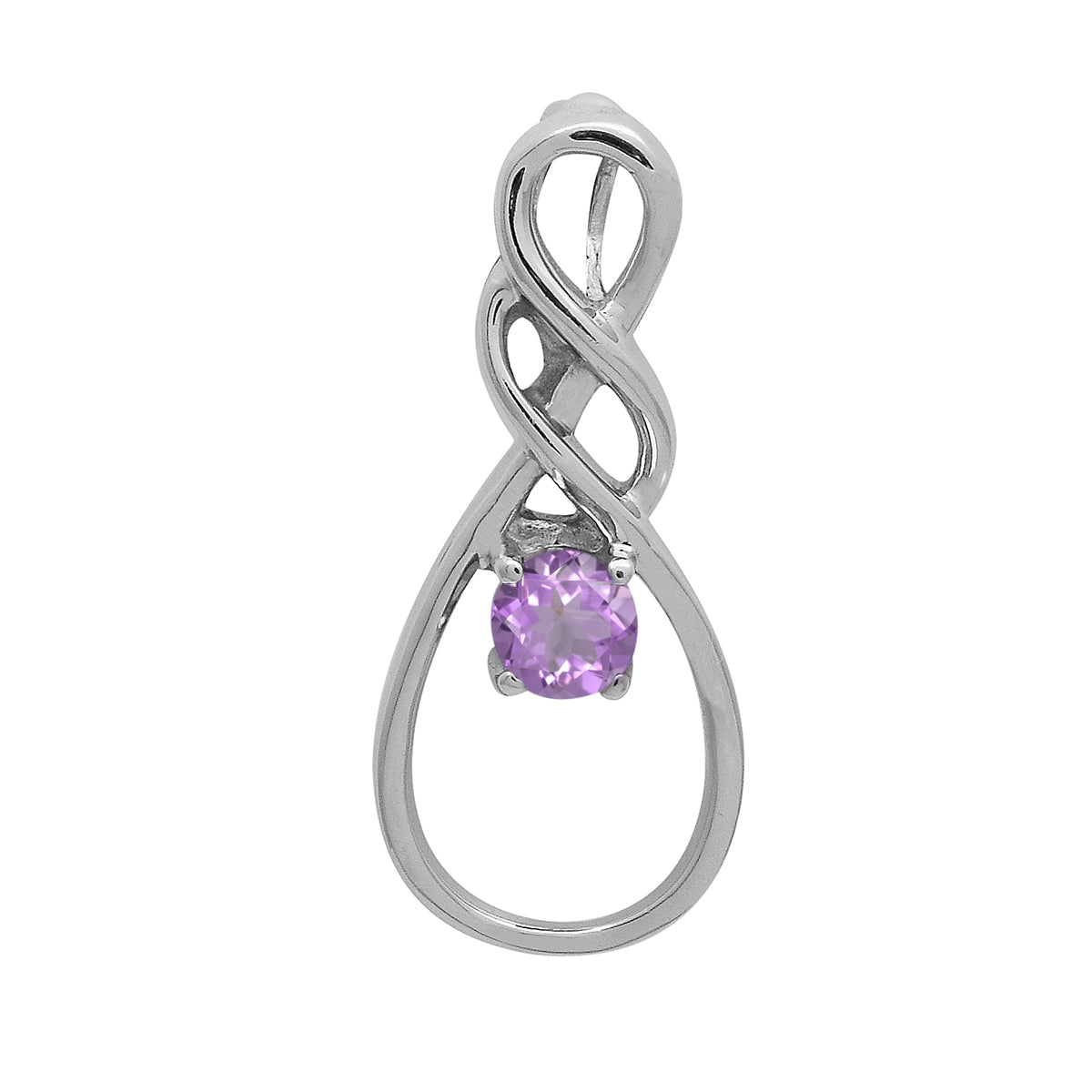 Multi Stone Infinity Pendant - Sterling Silver