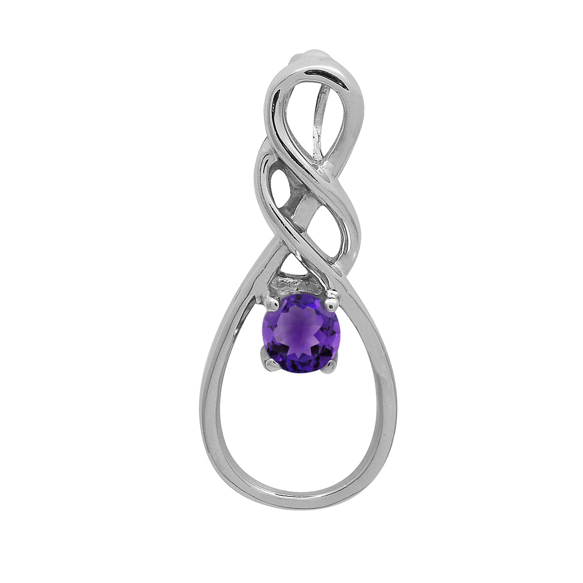 Multi Stone Infinity Pendant - Sterling Silver