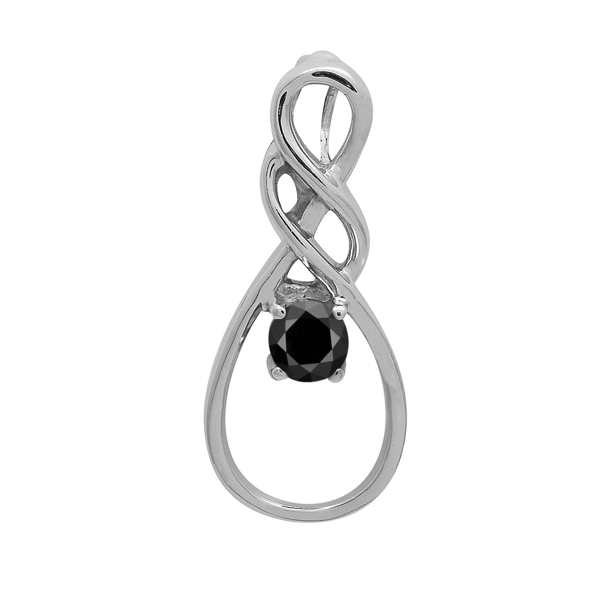 Multi Stone Infinity Pendant - Sterling Silver
