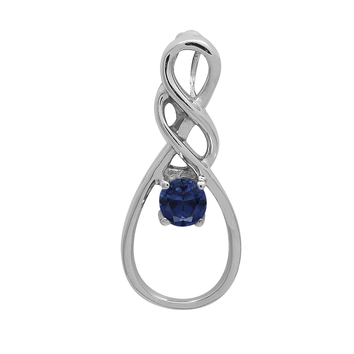 Multi Stone Infinity Pendant - Sterling Silver
