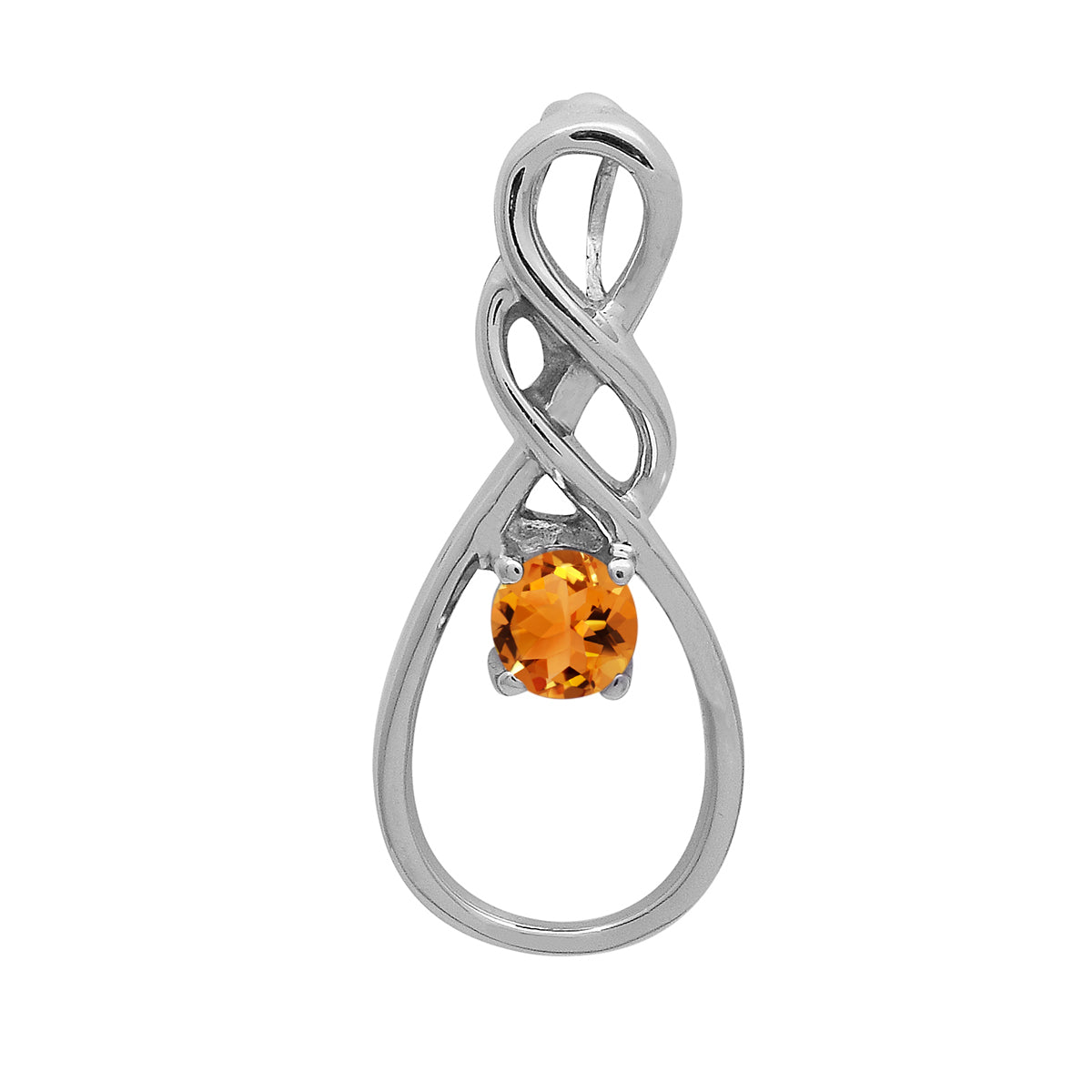 Multi Stone Infinity Pendant - Sterling Silver