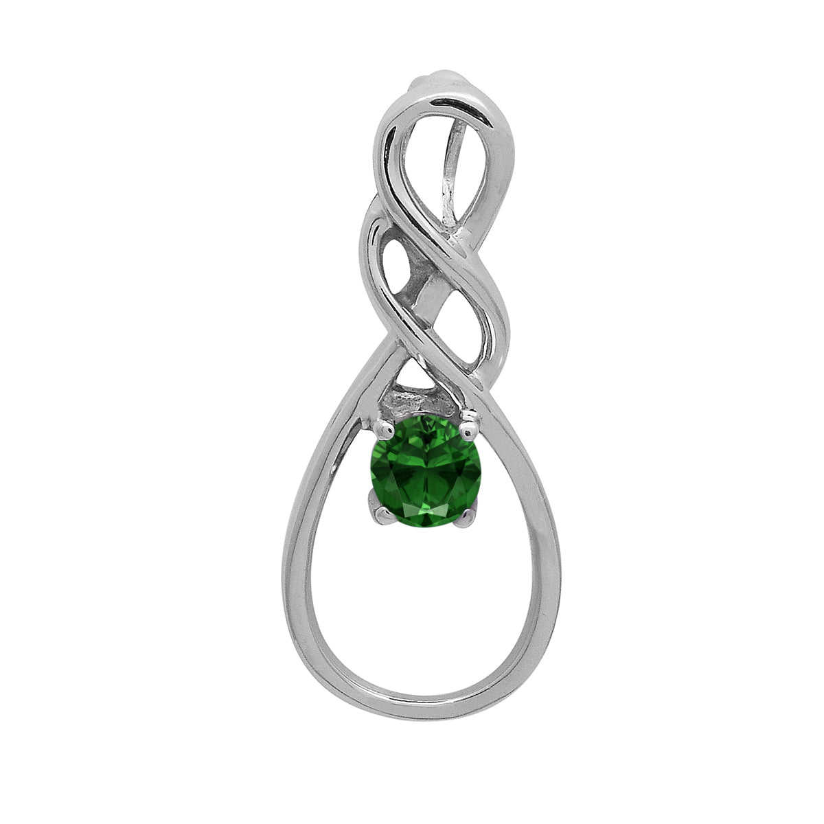 Multi Stone Infinity Pendant - Sterling Silver