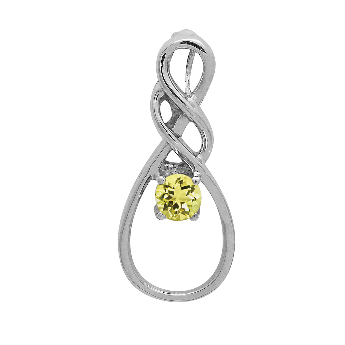 Multi Stone Infinity Pendant - Sterling Silver