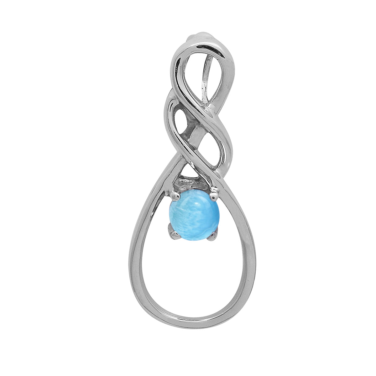 Multi Stone Infinity Pendant - Sterling Silver