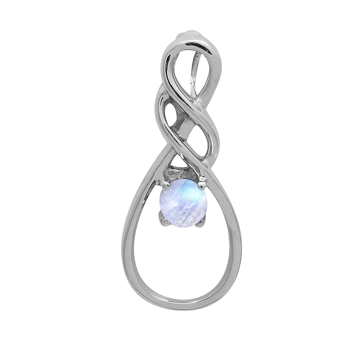 Multi Stone Infinity Pendant - Sterling Silver