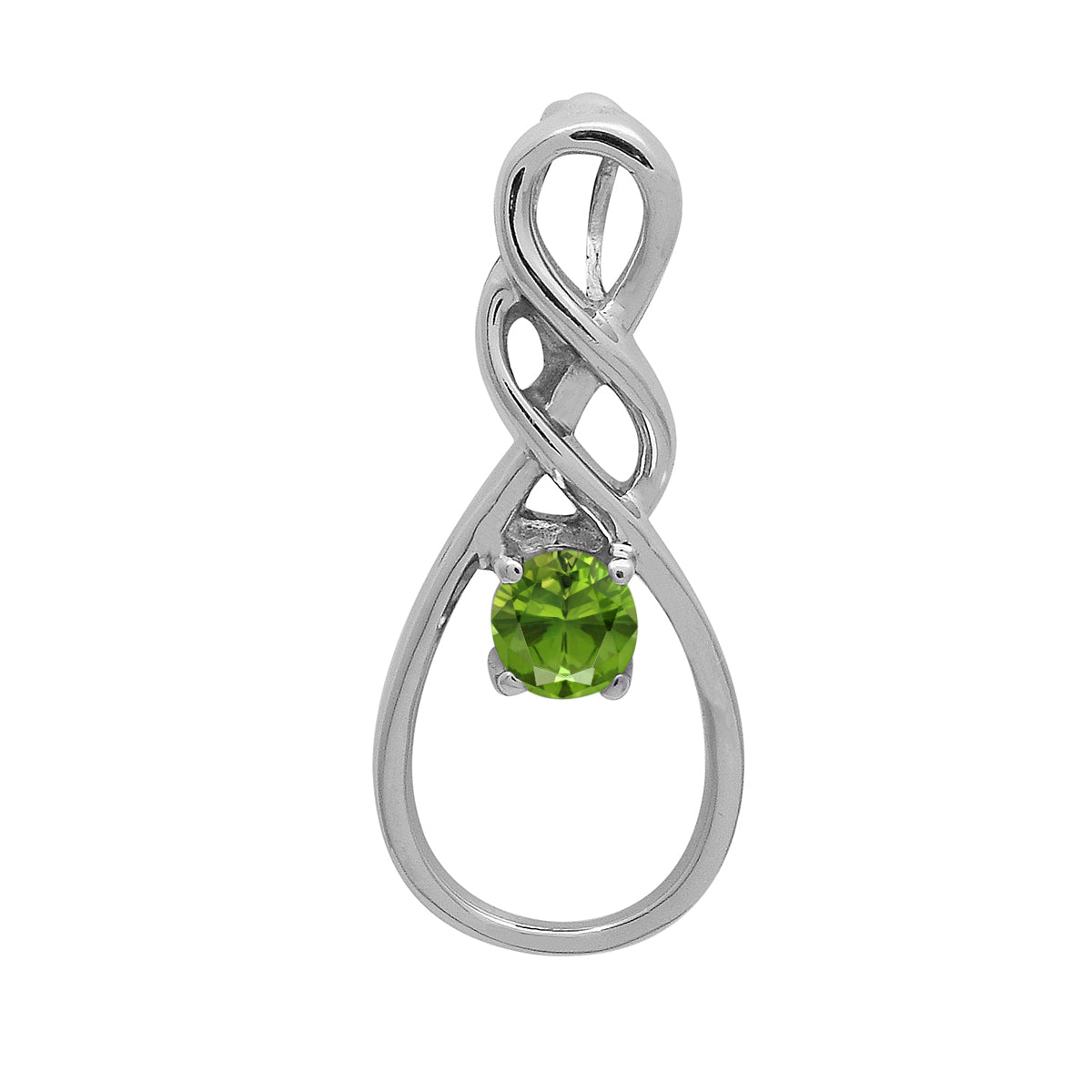 Multi Stone Infinity Pendant - Sterling Silver