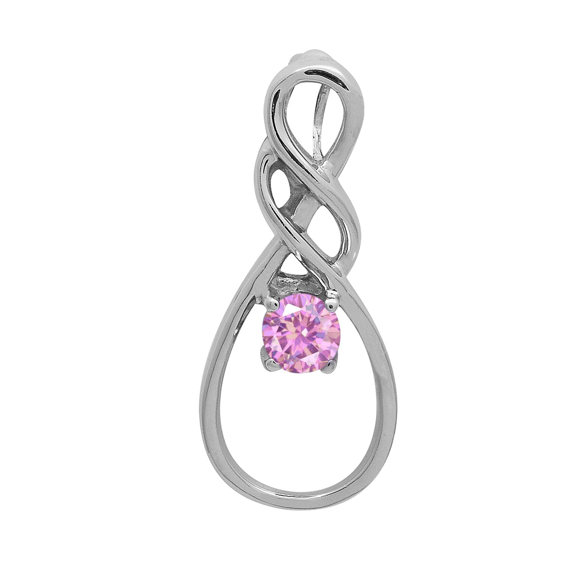 Multi Stone Infinity Pendant - Sterling Silver