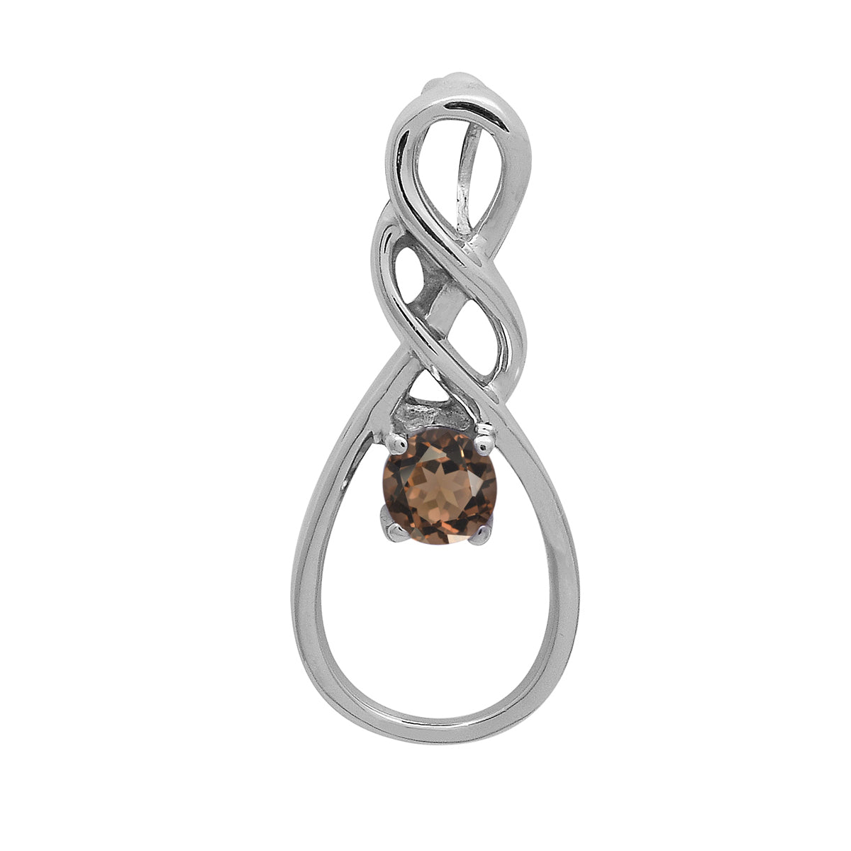 Multi Stone Infinity Pendant - Sterling Silver