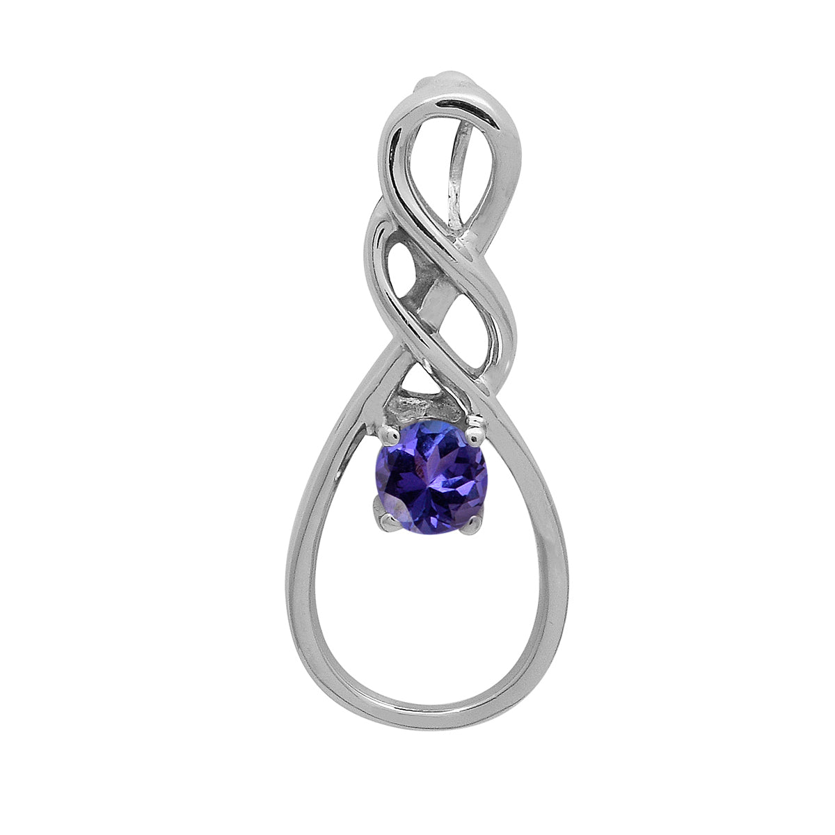 Multi Stone Infinity Pendant - Sterling Silver