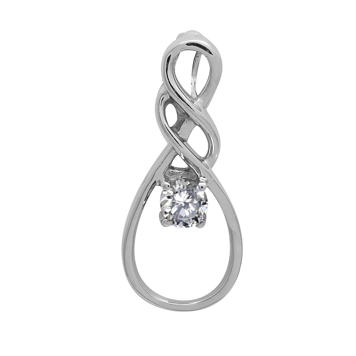 Multi Stone Infinity Pendant - Sterling Silver