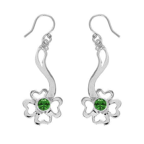 Classic Floral Round Multi Choice Gemstone 925 Sterling Silver Earring