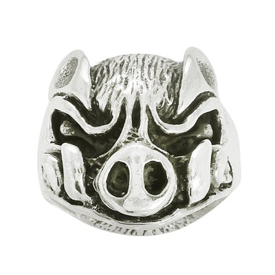 Wild Bore Pig Head Warrior Ring