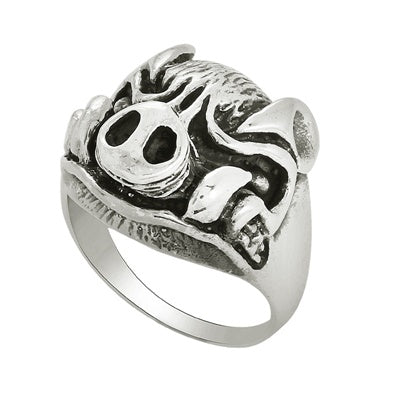 Wild Bore Pig Head Warrior Ring