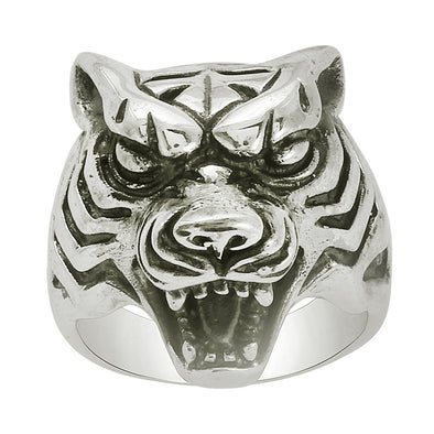Tiger Head Warrior Ring