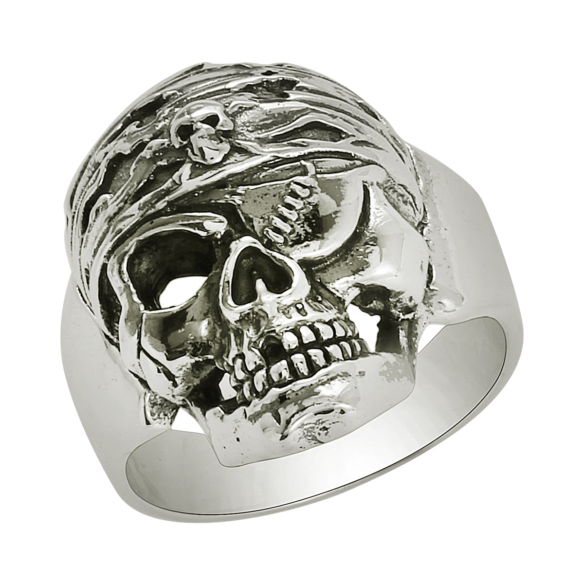 Anello teschio pirata