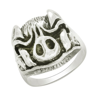Wild Bore Pig Head Warrior Ring