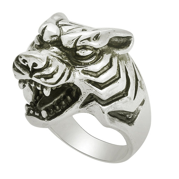 Tiger Head Warrior Ring