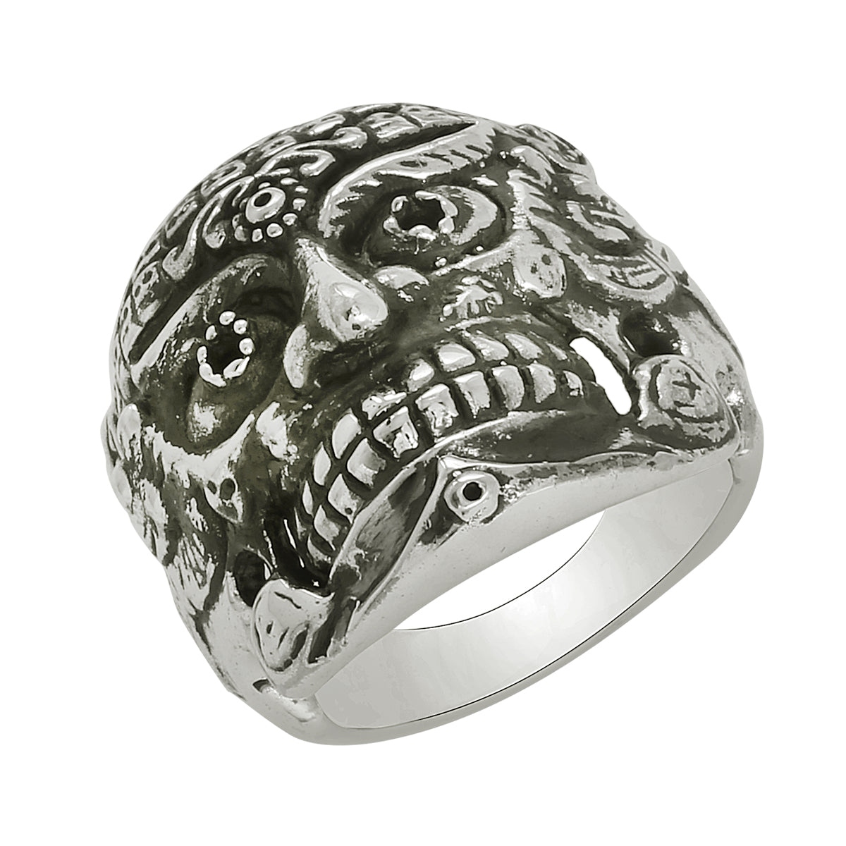 Anello teschio tibetano Kapala