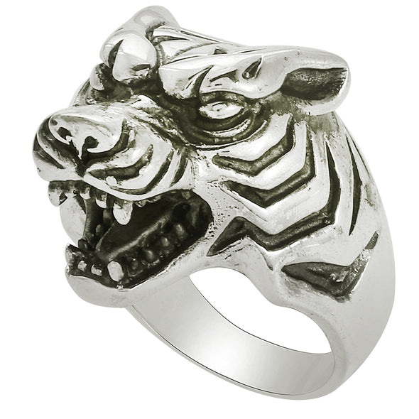 Siberian Tiger Head Ring