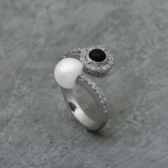 Pearl Black Spinel Ring