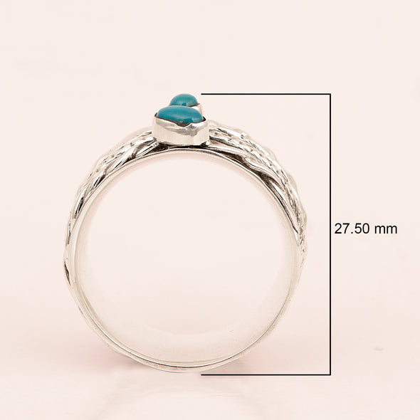 925 Sterling Silver Spinner Turquoise Ring