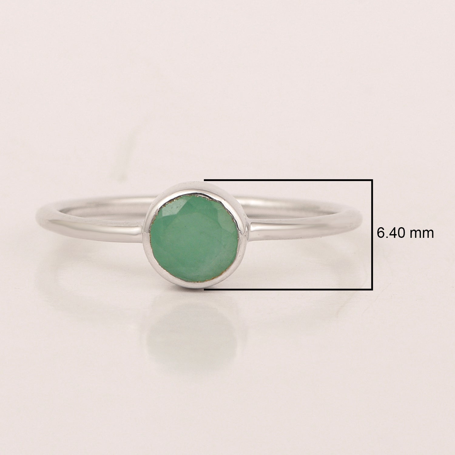 Buy Emerald green ring, Square gemstone green chalcedony silver ring online  at aStudio1980.com