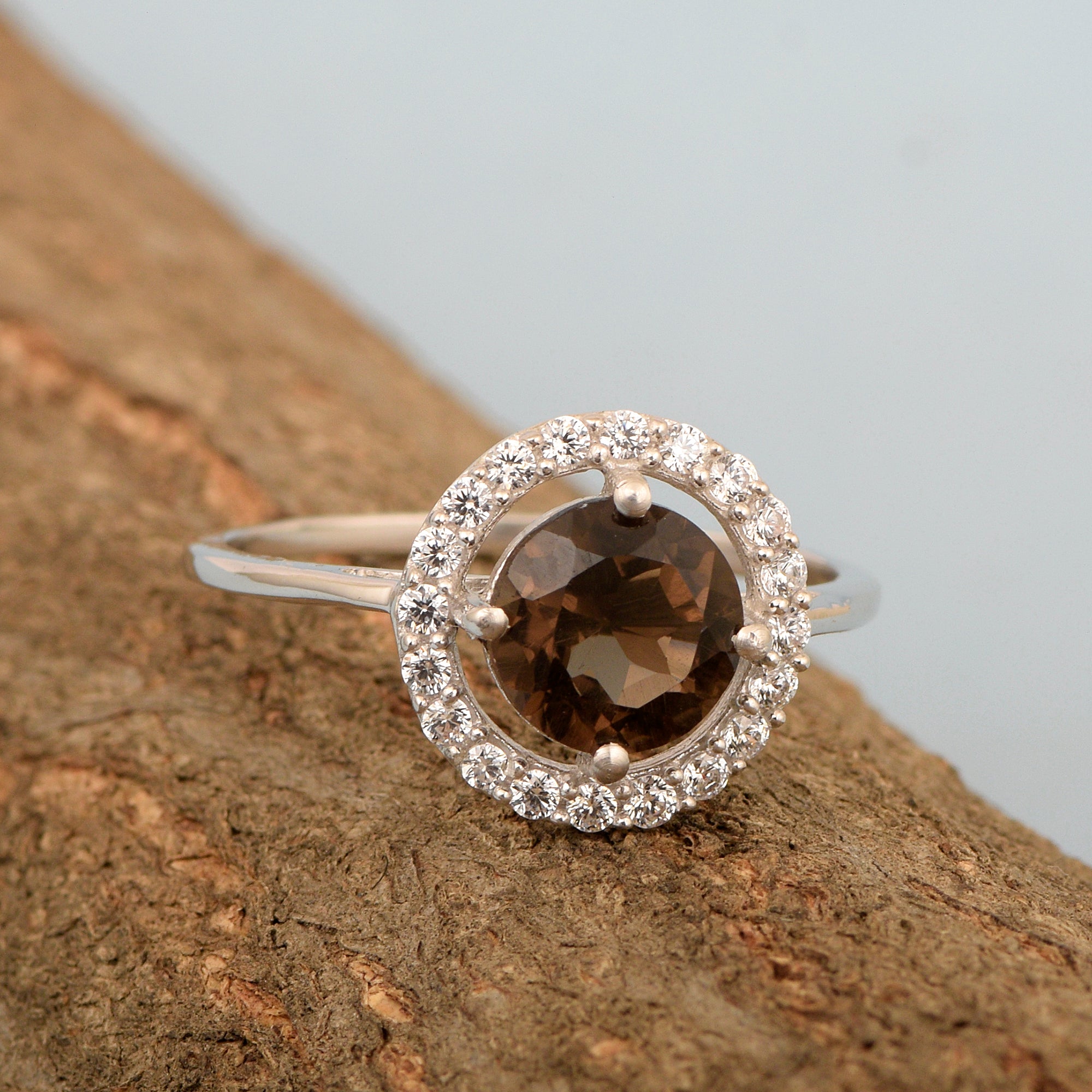 Rose Quartz and Diamond Rose Gold Infinity Engagement Ring | Mona |  Braverman Jewelry