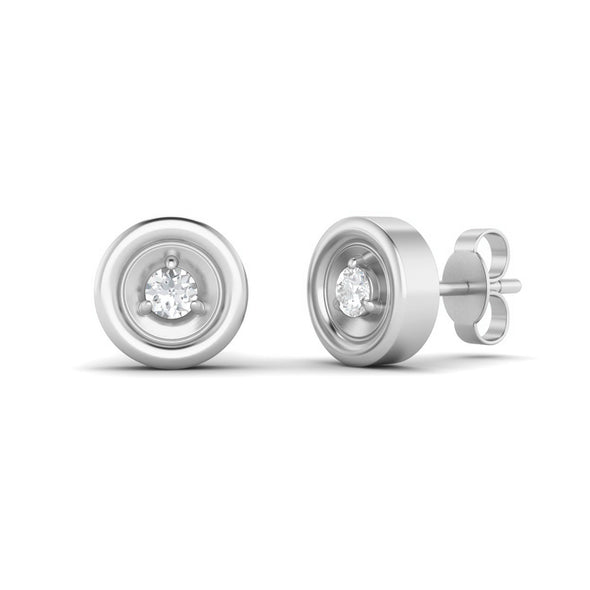 925 Sterling Silver Round 2mm Moissanite Diamond Stud Earring