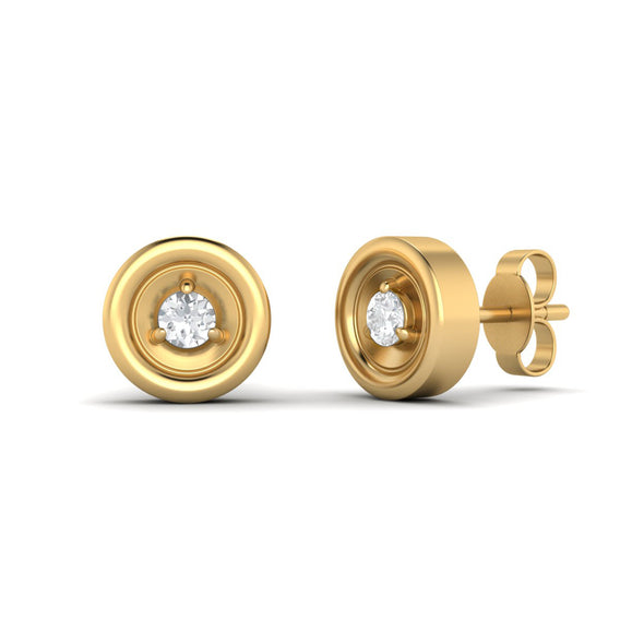 925 Sterling Silver Round 2mm Moissanite Diamond Stud Earring